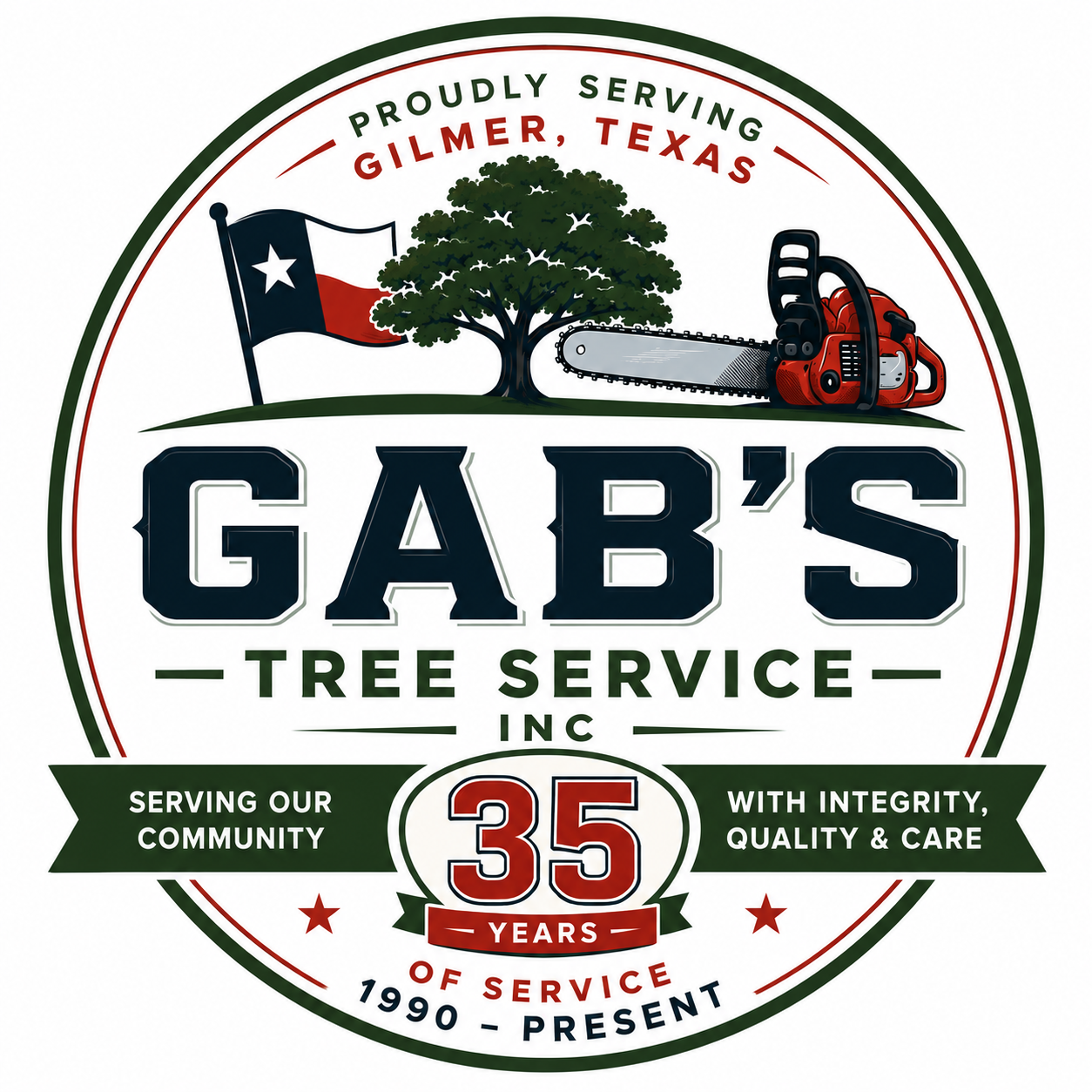 Gab's Tree Service — 35 Years of Service, 1990 to Present